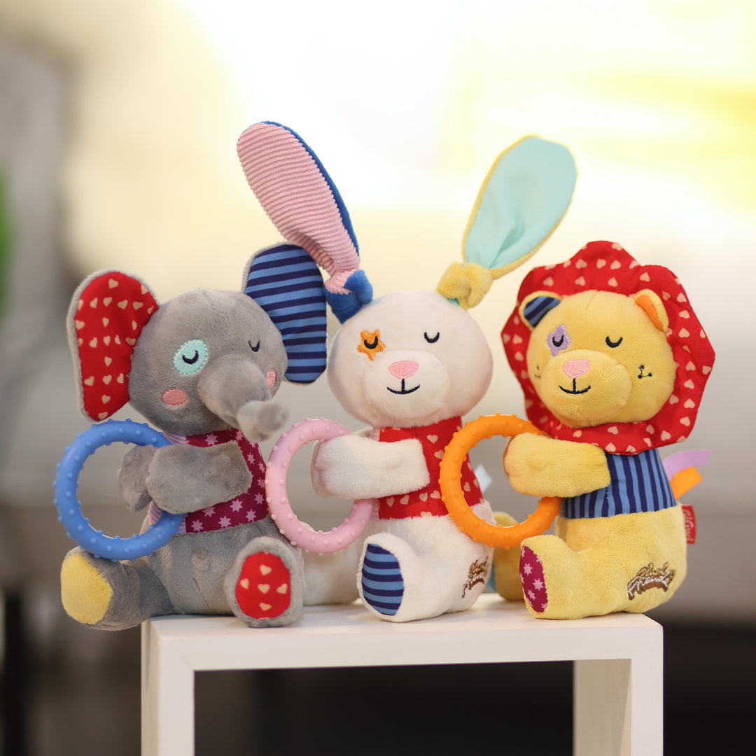 EYS GiGwi Plush Friendz Rabbit Squeaky & Crinkle Dog Toy