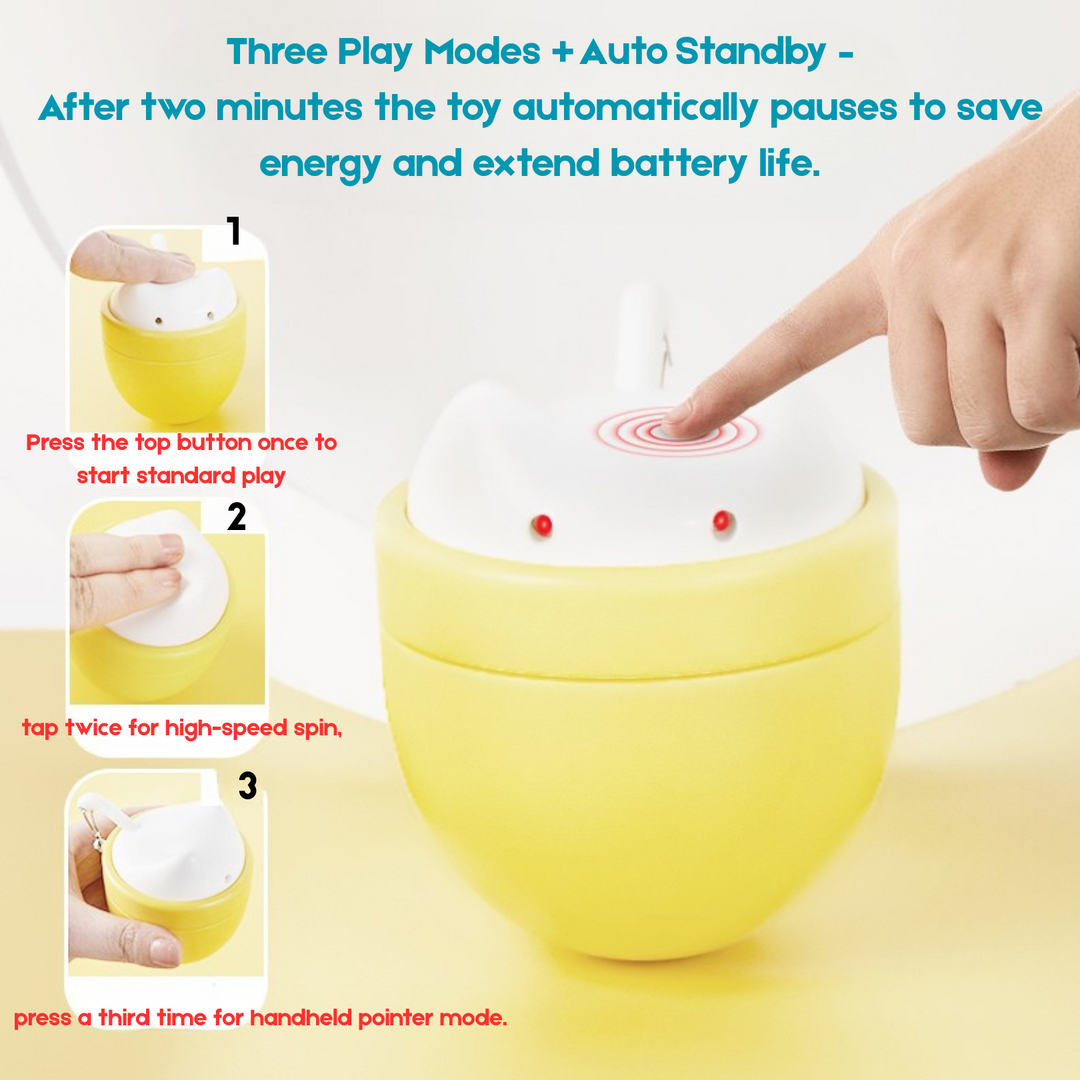Automatic Dual-Beam Laser Cat Toy — Quiet 35–38 dB, Wobble Base, 3 Modes for Indoor Cats & Kittens