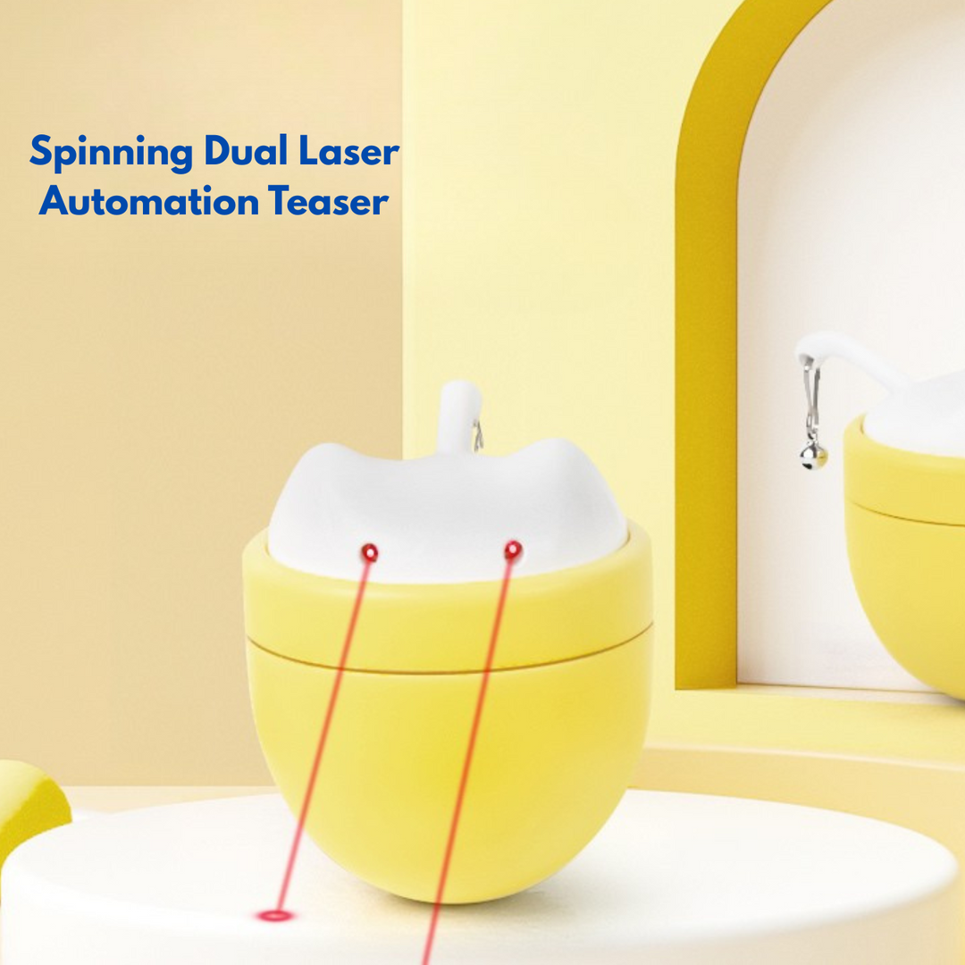 Automatic Dual-Beam Laser Cat Toy — Quiet 35–38 dB, Wobble Base, 3 Modes for Indoor Cats & Kittens