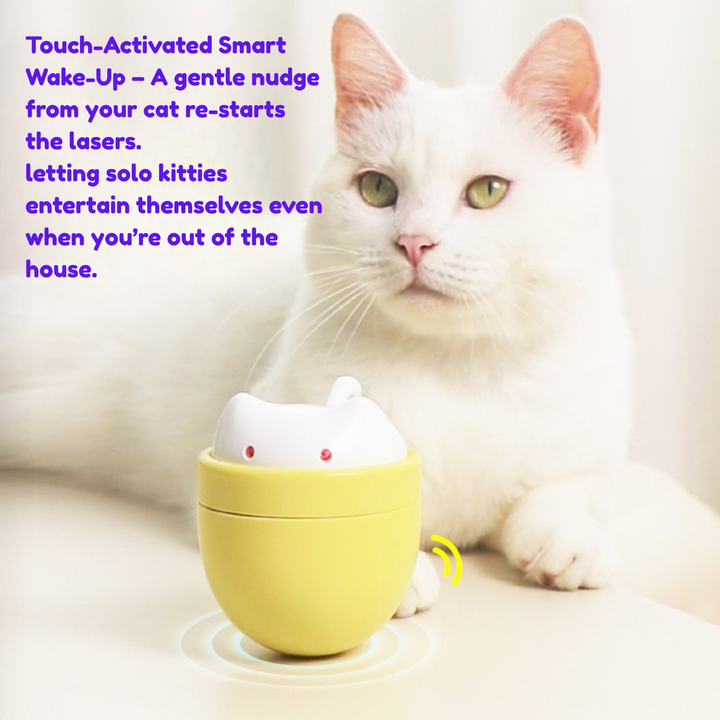Automatic Dual-Beam Laser Cat Toy — Quiet 35–38 dB, Wobble Base, 3 Modes for Indoor Cats & Kittens
