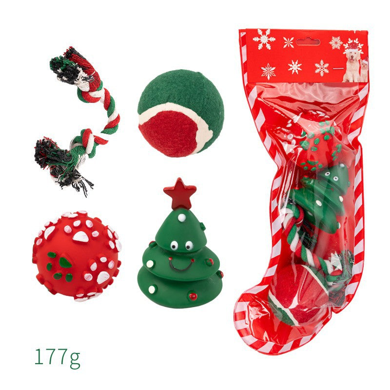 Holiday Fun: Durable and Festive Christmas Dog Toys Set - Perfect for Seasonal Cheer!