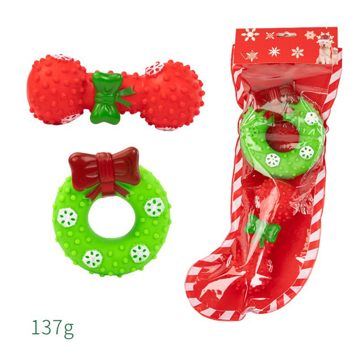 Holiday Fun: Durable and Festive Christmas Dog Toys Set - Perfect for Seasonal Cheer!