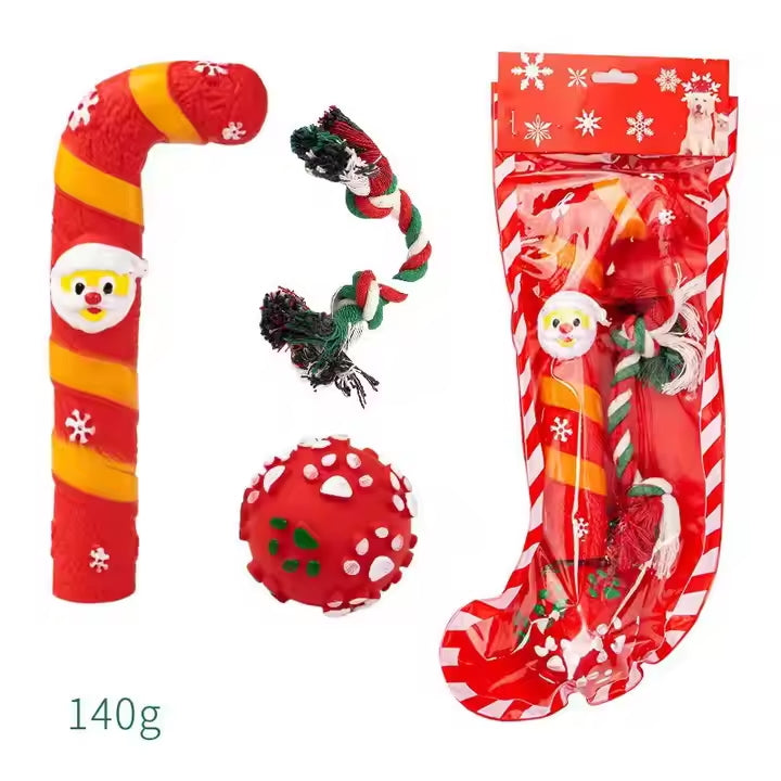 Holiday Fun: Durable and Festive Christmas Dog Toys Set - Perfect for Seasonal Cheer!