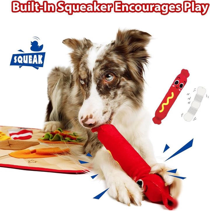 EYS GiGwi Fast Food Party Interactive Snuffle Mat Dog Toy, Medium/Large