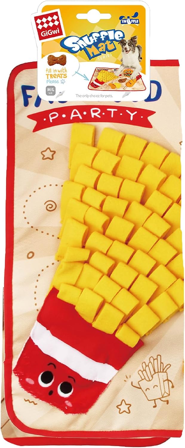 EYS GiGwi Fast Food Party Interactive Snuffle Mat Dog Toy, Medium/Large