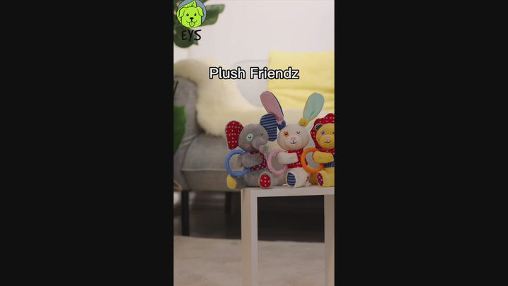 EYS GiGwi Plush Friendz Rabbit Squeaky & Crinkle Dog Toy